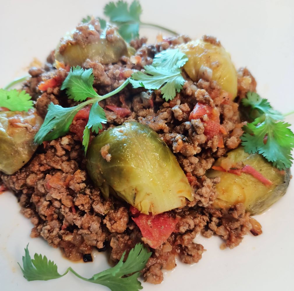 Receta Coles de Bruselas con Carne molida ¡en solo 5 pasos! 7 Coles de Bruselas con carne molida