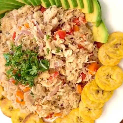 Arroz de coliflor con pollo