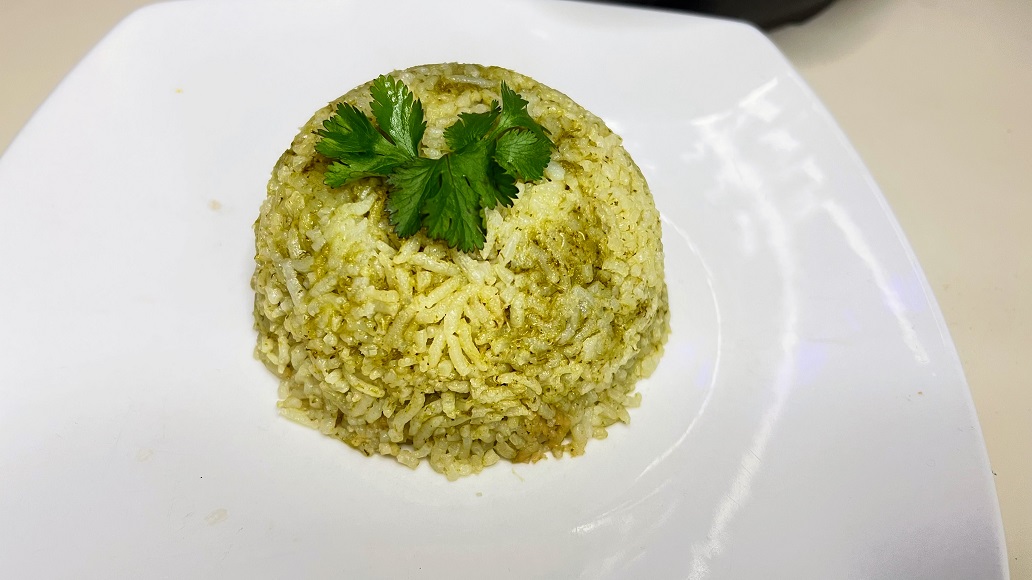 arroz al cilantro en la instant pot olla a presión eléctrica